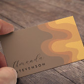 Retro Groove Liquid Abstract VI Visitekaartje