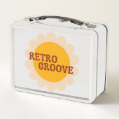 Retro Groove Metal Lunch Box (Achterkant)