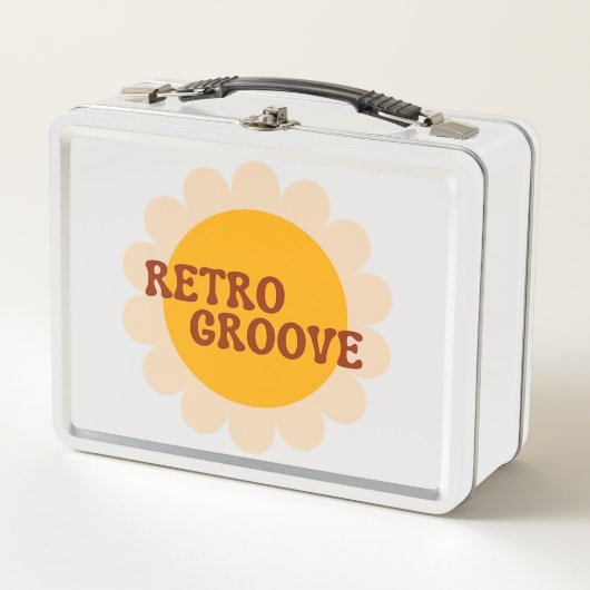 Retro Groove Metal Lunch Box (Voorkant)