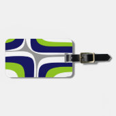 Retro Groove Mid Century Moderne Abstracte Limoen Bagagelabel (Voorkant horizontaal)