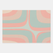 Retro Groove Pastel Vibes Patronen Inpakpapier Vel (Voorkant)