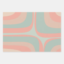 Retro Groove Pastel Vibes Patronen Inpakpapier Vel