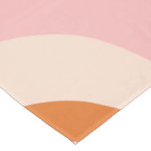 Retro Groove Roze en Oranje Abstract Patroon Tafelkleed (Gekanteld)