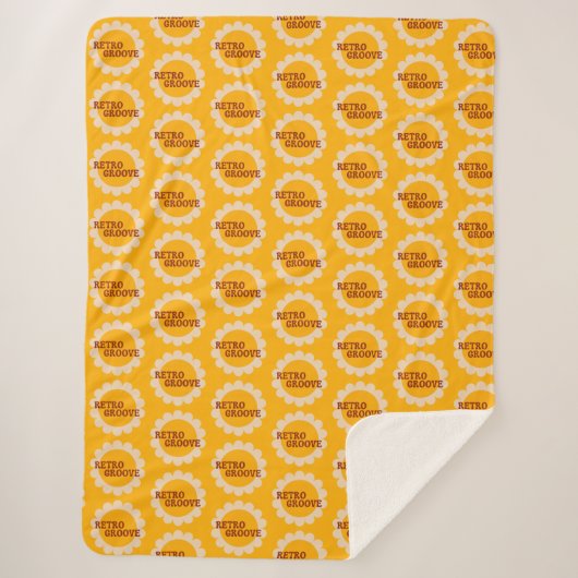 Retro Groove Sherpa Blanket Deken (Voorkant)