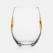 Retro Groove Steelloze Wijn Glas (Links)