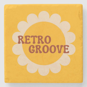 Retro Groove Stenen Onderzetter