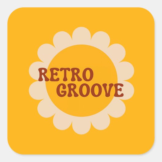 Retro Groove Sticker (Voorkant)