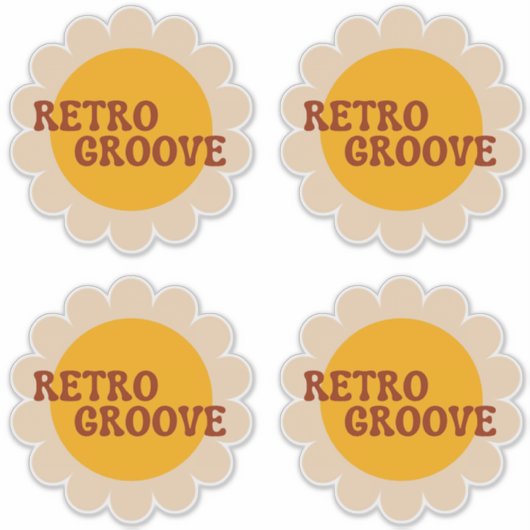 Retro Groove Sticker (Voorkant)