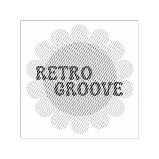 Retro Groove Zelfinkende Stempel (Design)