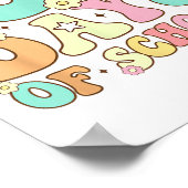 Retro Groovy 100 Dagen Gelukkige 100ste Dag van Sc Poster (Hoek)