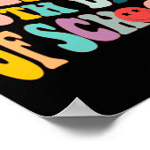 Retro  Groovy 100 dagen school voor Teache Poster (Hoek)