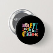 Retro  Groovy 100 dagen school voor Teache Ronde Button 5,7 Cm (Voorkant /achterkant)