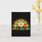 Retro Groovy 100 dagen schoolleraar Interventi Kaart (Gele Bloem)