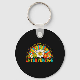 Retro Groovy 100 dagen schoolleraar Interventi Sleutelhanger