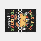 Retro Groovy 100e dag leraar Taco - op 100 dagen Fleece Deken (Voorkant (Horizontaal))