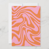 Retro Groovy 21ste verjaardagsfeestje Kaart (Achterkant)