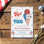 Retro Groovy 4 juli Kind 2e verjaardagsfeestje Kaart