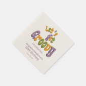 Retro Groovy 60e Verjaardagsfeestje Servet (Hoek)