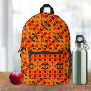 Retro Groovy 60's 70's Bellen Patroon Bedrukte Rugzak