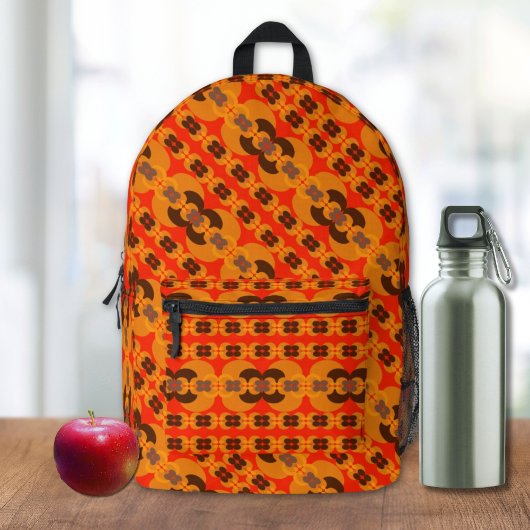 Retro Groovy 60's 70's Bubbles Patroon Bedrukte Rugzak