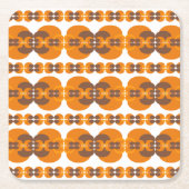Retro Groovy 60's 70's Bubbles Patroon Kartonnen Onderzetters (Voorkant)