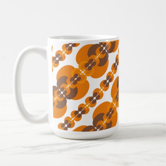 Retro Groovy 60's 70's Bubbles Patroon Koffiemok (Links)