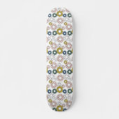 Retro Groovy 60s 70s Floral Skateboard (Voorkant)