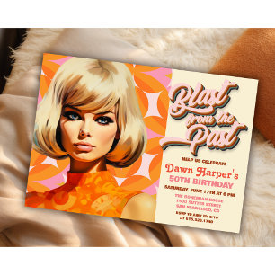 Retro Groovy 60s 70s Uitnodiging