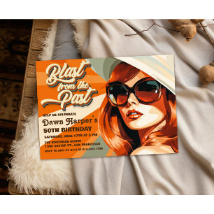 Retro Groovy 60s 70s Uitnodiging