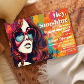 Retro Groovy 60s 70s Uitnodiging