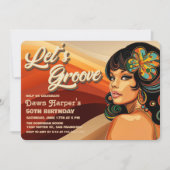 Retro Groovy 60s 70s Uitnodiging (Voorkant)