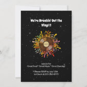 Retro Groovy 60th Birthday Invitation Kaart (Achterkant)