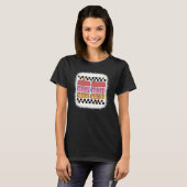 Retro Groovy 6e klas leraar student terug naar SCH T-shirt (Voorkant volledig)