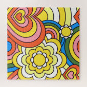 Retro Groovy 70 esthetisch Legpuzzel (Horizontaal)