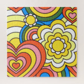 Retro Groovy 70 esthetisch Legpuzzel (Verticaal)