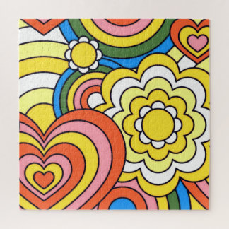 Retro Groovy 70 esthetisch Legpuzzel