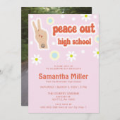 Retro Groovy 70s 80s Hippie Cute Photo Afstuderen Kaart (Voorkant / Achterkant)