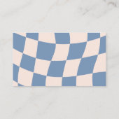 RETRO GROOVY 70S BLAUW GEDEMPTE TONEN PLAATSKAARTJE (Achterkant)