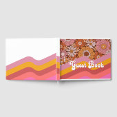 Retro Groovy 70's Bloemige MOD Gastenboek (Volledig)