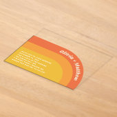 Retro Groovy 70s Bruiloft | Boho Zonsondergang Tra Acryl Uitnodigingen (Laagn)
