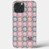 Retro Groovy 70s Daisy Monogram Case-Mate iPhone Case (Achterkant)