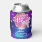 Retro Groovy 70s Disco Ball Verjaardagsfeest Blikjeskoeler (Blikje Voorkant)