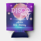 Retro Groovy 70s Disco Ball Verjaardagsfeest Blikjeskoeler (Voorkant)