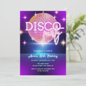 Retro Groovy 70s Disco Ball Verjaardagsfeest Kaart (Staand voorkant)
