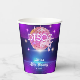 Retro Groovy 70s Disco Ball Verjaardagsfeest Papieren Bekers