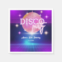 Retro Groovy 70s Disco Ball Verjaardagsfeest