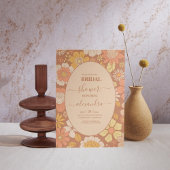 Retro Groovy 70's Geachte Bridal Kaart