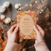 Retro Groovy 70's Geachte Bridal Kaart