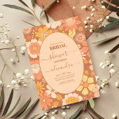 Retro Groovy 70's Geachte Bridal Kaart