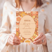 Retro Groovy 70's Geachte Bridal Kaart